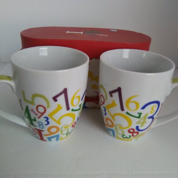 Paper Products Design Digits Coffee Cup Mugs Set . NWOT - Picture 8 of 9